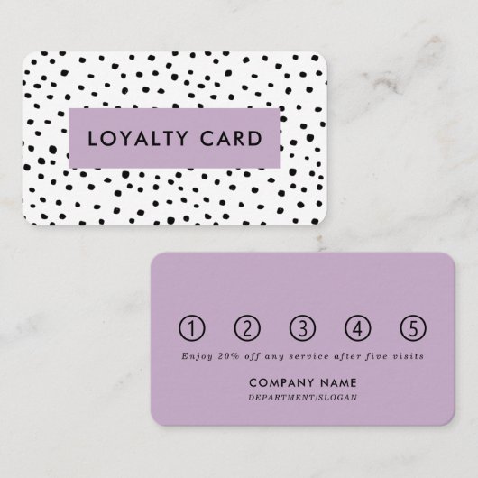 インクドモダンットパターン（の模様が）ある ロイヤリティカード (正面/裏面)