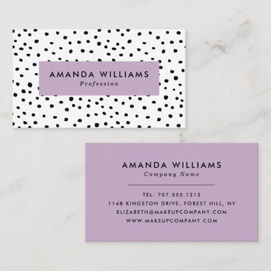 インクドモダンットパターン（の模様が）ある 名刺 (正面/裏面)