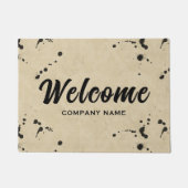 インクドロップエフェクト会社名、ようこそ ドアマット (正面)