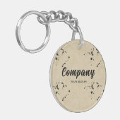 インクドロップエフェクト会社名 キーホルダー (正面左)