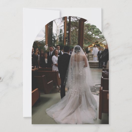 インクハンドお洒落ドローケーキウェディングレセプション 招待状 (裏面)