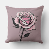 インクバラ(ヴィンテージピンク) クッション (正面)