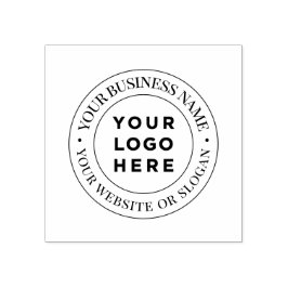 インクパカスタムッエレガントド付きロゴラウンドスタンプ ラバースタンプ