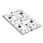 インクパタカラフルーン名門私立校風のノートパソパーソナライズされたック ノートブック (右側)