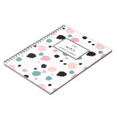 インクパタカラフルーン名門私立校風のノートパソパーソナライズされたック ノートブック (左側)