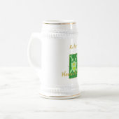 インクピックボールクレストの家パーソナライズされた ビールジョッキ (正面左)