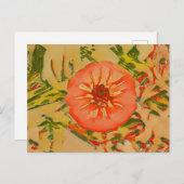 インクピンクの花 ポストカード (正面/裏面)