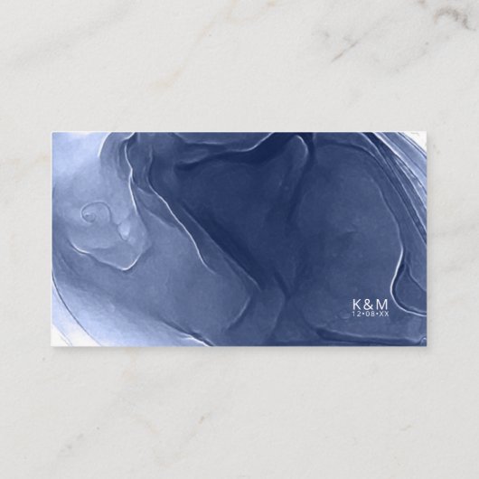 インクフロー結婚のウィッシングウェルブルーID762 エンクロージャーカード (裏面)