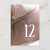 インクフロー結婚のテーブル番号Taupe ID762 招待状 (正面)