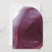 インクフロー結婚のバーガンディアーチID762 招待状 (裏面)