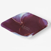 インクフロー結婚のバーガンディID762 ペーパープレート (傾斜あり)