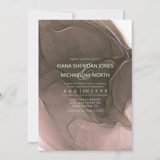 インクフロー結婚のループID762 招待状 (正面)