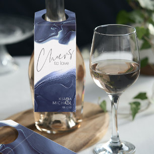 インクフロー結婚の応援を愛する青ID762 ボトルネックタグ