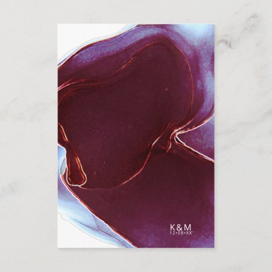 インクフロー結婚の詳細バーガンディID762 エンクロージャーカード (裏面)