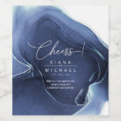 インクフロー結婚の青ID762ワインラベル ワインラベル (シングルラベル)