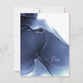 インクフロー結婚の青ID762 出欠カード (正面)