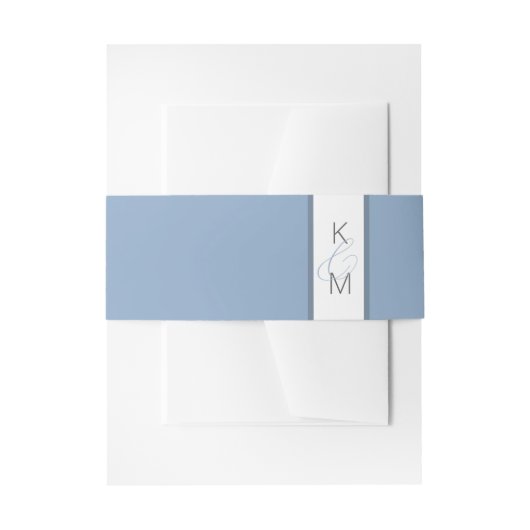 インクフロー結婚の青ID762 招待状ベリーバンド (正面例)