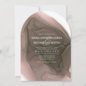 インクフロー結婚のTaupeアーチID762 招待状 (正面)