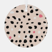 インクブラシストローク：テクス芸術的チャ ガラスオーナメント (裏面)