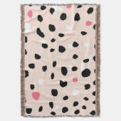 インクブラシストローク：テクス芸術的チャ スローブランケット (正面縦)