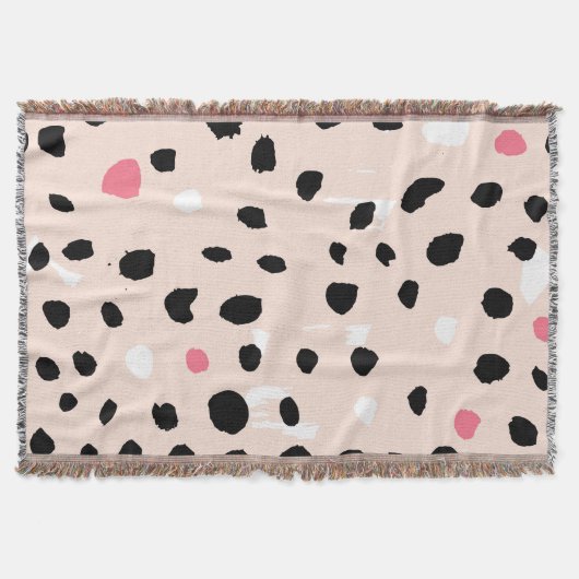 インクブラシストローク：テクス芸術的チャ スローブランケット (正面)