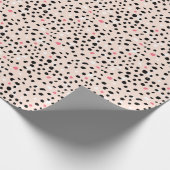 インクブラシストローク：テクス芸術的チャ ラッピングペーパー (角)