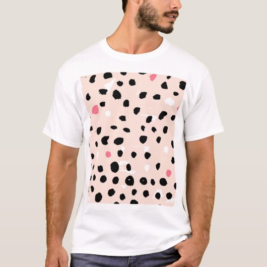 インクブラシストローク:テクス芸術的チャ Tシャツ (正面)