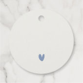 インクブルークラッシー華美ウォーター色のクジャク結婚ズ フェイバータグ (裏面)