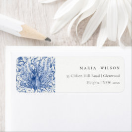 インクブルークラッシー華美ウォーター色ピーコックアドレス ラベル