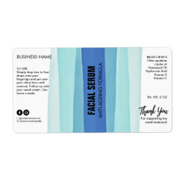 インクブルーストライプのスポイトボトル血清ラベル ラベル