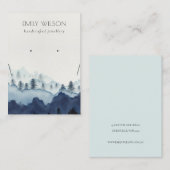 インクブルーネイビーパインウッズイヤリングネックレスディスプレイ 名刺 (正面/裏面)