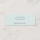 インクブルーネイビーパインウッズマウンテンイヤリングディスプレイ スキニー名刺 (裏面)