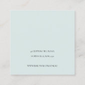 インクブルーネイビーパインウッズマウンテンイヤリングディスプレイ スクエア名刺 (裏面)