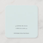 インクブルーネイビーパインウッズマウンテンイヤリングディスプレイ スクエア名刺 (裏面)