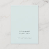 インクブルーネイビーパインウッズマウンテンイヤリングディスプレイ 名刺 (裏面)