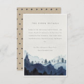 インクブルーネイビーパインウッズマウンテン結婚ズ詳細 エンクロージャーカード (正面/裏面)