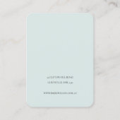 インクブルーネイビーパインウッドマウンテンヘアピンディスプレイ 名刺 (裏面)