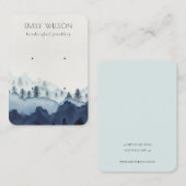 インクブルーネイビーパインウッドマウンテン2イヤリングディスプレイ 名刺 (正面/裏面)