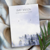 インクブルーバイオレットフォグ雪景イヤリングディスプレイ 名刺