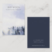 インクブルーフォグスノーランドスケープ空白のジュエリー表示 名刺 (正面/裏面)