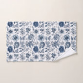 インクブルーフローラ バスタオルセット (ハンドタオル)