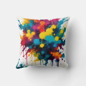 インクブロカラフルー（ばちゃばちゃ）跳ねる装飾用クッション クッション (裏面)