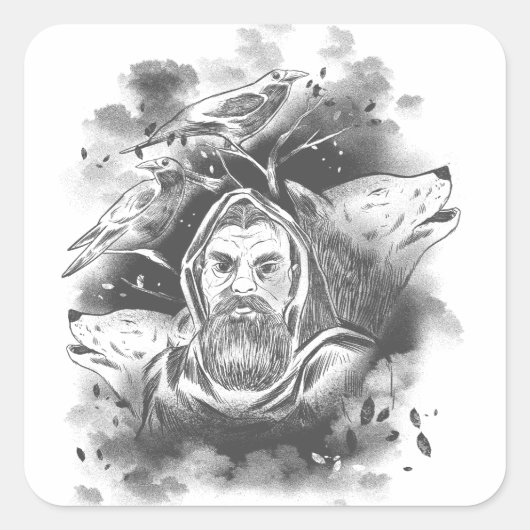 インクブロシャドウのダークフード姿 スクエアシール (正面)