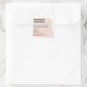 インクブロックデザインピンク大豆ワックスキャンドルラベル スクエアシール (バッグ)