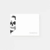 インクブロットによるスカルのシルエット ポストイット (正面)