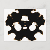 インクブロットカードのBlackとWhのRorschachテスト ポストカード (正面)
