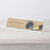 インクブロデスクネーム付き充填機ペンプレート デスクネームプレート (正面)