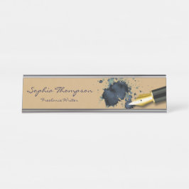 インクブロデスクネーム付き充填機ペンプレート デスクネームプレート