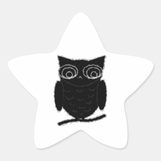 インクブロフクロウ 星シール (正面)