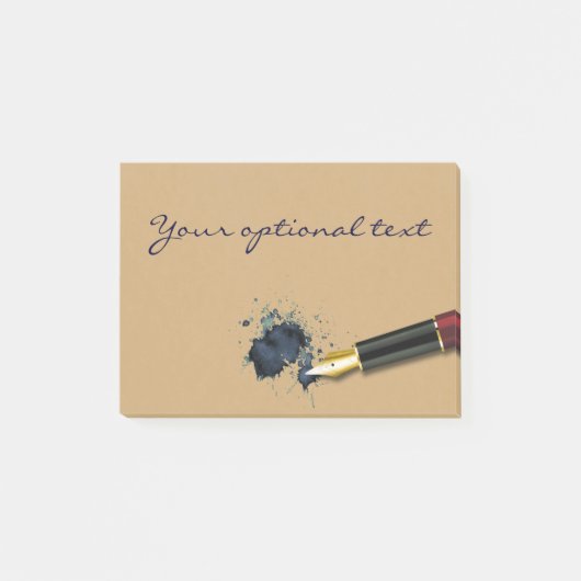 インクブロ付き万年筆 ポストイット (正面)